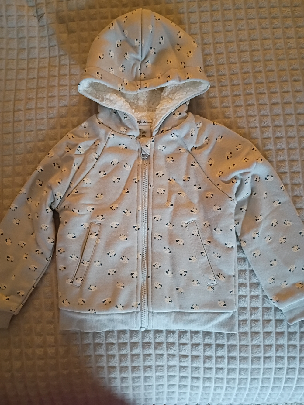 Amazon Essentials x Sofia Grainge Toddler Sherpa-Lined Zip Hoodie NWT